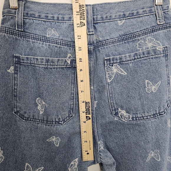 Simple Society Jeans Womens 9/29 Boho Festival Baggy Butterfly Wide Leg Skater - Picture 6 of 9